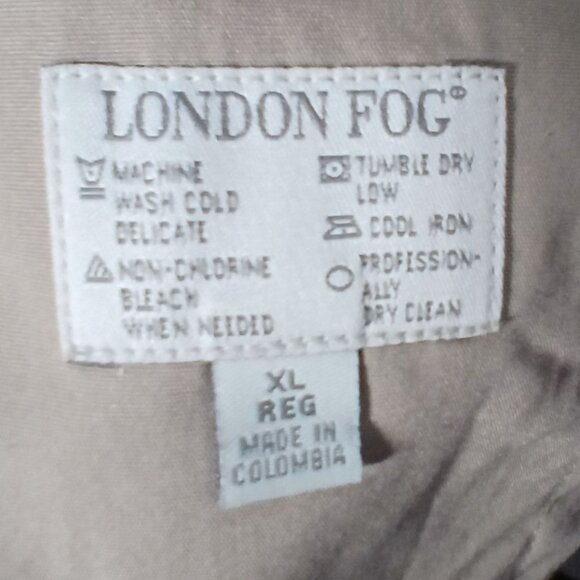 London Fog Men's Trench Coat Size XL Tan Full-Length Button Front Classic Style - Picture 3 of 14